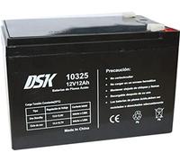 DSK Batterie AGM Plomb Étanche VRLA 12V 12Ah Rechargeable sans Entretien pour Alarmes, Sécurité, Jouets Électriques et UPS - Compatible bornes F1/F2
