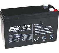 DSK Batterie AGM Plomb Étanche VRLA Haute Décharge 12V 12Ah Rechargeable sans Entretien pour UPS/Onduleur, Alarme et Sécurité - Compatible bornes F1/F2