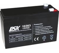 DSK Batterie AGM Plomb Étanche VRLA Haute Décharge 12V 9Ah Rechargeable sans Entretien pour UPS/Onduleur, Alarme et Sécurité - Compatible bornes F1/F2