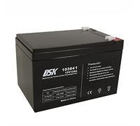 DSK Batterie Gel Plomb Étanche VRLA 12V 12Ah Rechargeable sans Entretien pour Alarmes, Sécurité, Jouets Électriques et UPS - Compatible bornes F1/F2