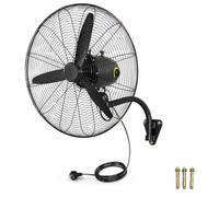 DSKJHI Ventilateur Mural Industriel 55/70/80 cm, Brasseur d’Air Métallique Puissant à Haut Débit, Oscillant 120°, 3 Vitesses, Câble 3 m pour Garage, Atelier, Entrepôt, Gymnase, Restaurant, Noir