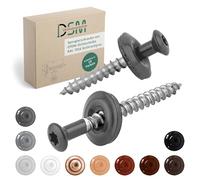 DSM | Lot de 50 vis étanches anthracite 4,5 x 25 mm | Acier inoxydable A2 - Laqué RAL 7016 | Avec rondelle d'étanchéité EPDM (15 mm) | Entraînement TX | Conforme à la norme DIN 7995 / DIN 9171 | Vis à