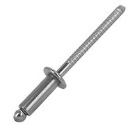 DSM - Rivets aveugles 4 x 8 mm à tête plate - DIN 7337 / ISO 15983 - Acier inox A2 - pour épaisseur de matériau 2,5-4,5 mm - Rivets pop, rivets creux - 100 pièces
