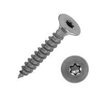 DSM - Vis à bois 4,5 x 25 mm - acier inox A2/V2A - tête fraisée Torx TX20 - filetage total - homologation ETA - vis universelles, vis aggloméré - 1000 pièces