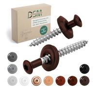 DSM | Vis Spengler marron noix 4,5 x 45 mm | Acier inoxydable A2 - laqué RAL 8011 | avec rondelle d'étanchéité EPDM (15 mm) | entraînement Torx | semblable à DIN 7995 / DIN 9171 | vis pour tôle