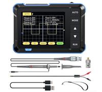 Dso152 Mini oscilloscope numérique portable avec écran LCD de 2,8", bande passante 200 kHz et taux d'échantillonnage 2,5 pour Ms par S pour analyse analogique et numérique du signal en (haut)