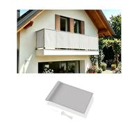 DSRDRFG Brise Vue Balcon 1x5m/100x500cm Cache Vue Balcon 220g/m² Protection UV Résistant à l'eau & aux Intempéries Pare-Soleil ExtérieurJardin et Terrasse avec Attaches de câble, Gris Clair