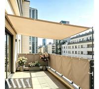 DSRDRFG Voile d'ombrage 1.2x4M Rectangulaire Imperméable Toile d'ombrage Carrée, 95% UV Résistant Toile D'ombrages Polyester pour Extérieur Camping et Pelouse, Pergola, Jaune Sable