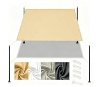 DSRDRFG Voile d'ombrage 1.8x4M Rectangulaire Imperméable Bâche Dombrage Voile Solaire Pare-Soleil PES 220g/m² avec 95% de Protection UV pour Jardin, Pergola, Terrasse, Extérieur, Jaune Sable