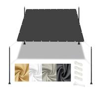 DSRDRFG Voile d'ombrage 1.8x4M Rectangulaire Imperméable Bâche Dombrage Voile Solaire Pare-Soleil PES 220g/m² avec 95% de Protection UV pour Jardin, Pergola, Terrasse, Extérieur, Antracite
