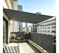 DSRDRFG Voile d'ombrage avec œillets 2x4M Rectangulaire Toile Ombrage Imperméable Polyester, Voile Ombrage Rectangulaire pour Patio Extérieur Jardin Terrasse Pergola Balcon, Anthracite