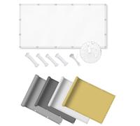 DSRDRFG Voile d'ombrage Imperméable Rectangulaire 0.8x10M Cache Brise Balcon pour Jardin Exterior, Piscine, Balcon, Terrasses, Serre, Abri Voiture avec Oeillets et Cordons, Blanc