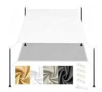DSRDRFG Voile d'ombrage Imperméable Rectangulaire 4.2x2.8M PES 220g/m² Toile d'ombrag, Filet Dombrage avec Oeillets pour Abri Voiture Serre Jardin Camping Couverture Potager Terrasse, Blanc