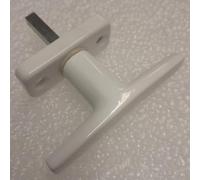 DSTOCK60 - Bouton de Fenêtre - Poignée Crémone - Métal Laqué Blanc - Carré 7mm (Lot de 2)