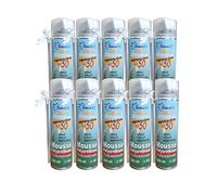 DSTOCK60 - Lot de 10 mousses expansives Manuelles - 500 ml - Mousse polyuréthane professionnelle manuelle - Isole, colle et rebouche - Extérieur et intérieur