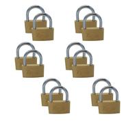 DSTOCK60 - Lot de 12 Cadenas n laiton 45 mm - 3 clés fournies - Doré