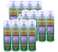 DSTOCK60 - Lot de 12 mousses expansives Manuelles- 500 ml - Mousse polyuréthane professionnelle manuelle - Isole, colle et rebouche - Extérieur et intérieur