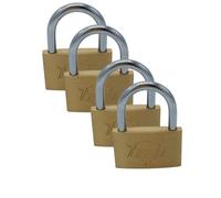DSTOCK60 - Lot de 4 cadenas n laiton 45 mm - 3 clés fournies - Doré