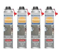 DSTOCK60 - Lot de 4 - mousse expansive polyuréthane projetable - 700 ml - avec applicateur - compatible multi-surfaces - application facile et rapide