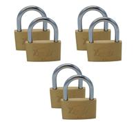 DSTOCK60 - Lot de 6 Cadenas n laiton 45 mm - 3 clés fournies - Doré