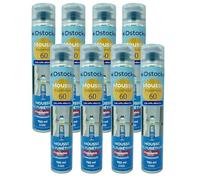 DSTOCK60 - Lot de 8 mousses expansives - 750 ml - Mousse polyuréthane professionnelle pistolable - Isole, colle et rebouche - Extérieur et intérieur