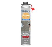 DSTOCK60 - Mousse expansive polyuréthane projetable - 700 ml - avec applicateur - compatible multi-surfaces - application facile et rapide