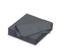 DSTOCK60 - Paquet de 100 serviettes en papier ouate couleur anthracite 40 x 40 cm - 2 épaisseurs - Serviettes de table jetables anthracite - serviette en papier bleu marine