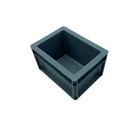DSTOCK60 - Petit bac de rangement Allibert, Hauteur 118mm - 2 litres - parois pleines - gris - poignées fermées - 9220.000.522 (20002)