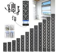 DSUFGNWINFS Ventilateur de fenêtre - Ventilateur d'extraction vertical coulissant, rétractable, avec vitesse variable, idéal pour chambre, cuisine, grenier ou pièce fumeurs(62-74cm/24.4-29.1in)