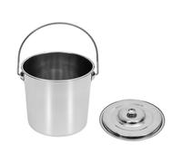 DSYOGX Seau en acier inoxydable avec couvercle - Seau alimentaire - Seau à nourriture, seau à champagne - Seau à glace - Seau à eau - Seau industriel - 6 L/12 L/20 l (12 l)
