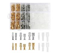 DSZUJTYROP 900 pièces de cosses câble Plates, bornes à électriques, connecteurs, Assortiment Manchons Plats, connecteur Fourche