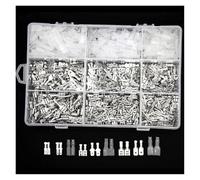 DSZUJTYROP Kit d'assortiment de 900 cosses à isolées for Fils électriques (2,8/4,8/6,3 mm) avec boîte
