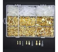 DSZUJTYROP Kit d'assortiment de 900 cosses à isolées for Fils électriques (2,8/4,8/6,3 mm) avec boîte