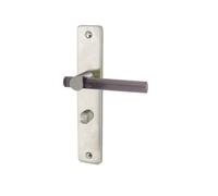 DT 2000 391740 Demi poignée de porte sur plaque light acrylique réglisse inox mat condamnation