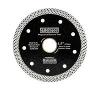 DT-DIATOOL Disque à Tronçonner Diamante 115 mm x 22,23 mm/20 mm Lame de Scie avec Maille Turbo pour Porcelaine Tuile Marbre Céramique Granit