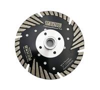 DT-DIATOOL Disque à Tronçonner Diamante 125 mm x M14 Turbo Lame de Scie avec Dents de Protection pour Couper Meuler Béton Marbre Granit