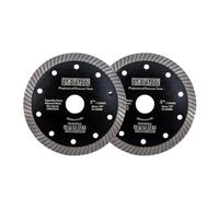 DT-DIATOOL Disque à Tronçonner Diamante 2 Pièces 125 mm x 22,23 mm Super Mince Lame de Scie pour Porcelaine Tuile Marbre Céramique Granit