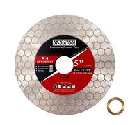 DT-DIATOOL Disque Diamanté pour Carrelage 125mm pour Porcelaine Céramique Marbre Granit Pierre Artificielle Quartz - Double Face Lame de Scie Diamantée avec Motif Hexagonal