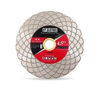 DT-DIATOOL Lame de carrelage diamantée 11,4 cm - Disque de coupe double face diamant pour le meulage des bords de porcelaine, céramique et marbre avec tête de coupe en forme d’éventail