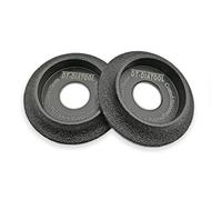 DT-DIATOOL Meule diamantée pour profil Demi-Bullnose Edge 2 pièces 75 mm pour marbre, granit, quartz, céramique, pierre artificielle, épaisseur 10 mm