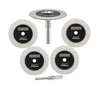 DT-DIATOOL Mini Disque Diamant 50mm 5 Pièces | Avec Tige De 6 mm Pour Carrelage Céramique Porcelaine Marbre Granit Pierre Artificielle Sur Perceuse