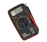 DT83B Multimètre numérique portable pour tension CA/CC, courant et résistance, avec buzzer et test de diode, compteur de poche compact pour électriciens et loisirs, noir