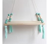 DTACBNEUZ Étagère Flottante Perles colorées étagère Murale en Bois décoration de clins muraux Chambre d'enfants Magasin vêtements for Enfants présentoir Mural Flottant Suspendue(Mint Green)