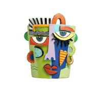 Dtaigou Pot De Visage Abstrait,Cache-Pot Extérieur avec Visage Décoratif - Support pour 15cm en Résine Artistique - Déco d'Intérieur pour Jardin et Terrasse