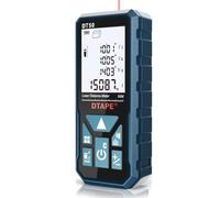DTAPE Ruban à mesurer Laser numérique de 165 Pieds, unité de Commutation M/in/Ft LCD rétroéclairée et Mode pythagoricien, Mesure de Distance, Surface et Volume