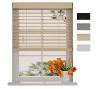 DTCH® Store vénitien Bambou intérieur, chêne Clair, 90 x 130 cm | Lamelles 50mm, bambou durable, protection solaire et visuelle, caisson acier avec couvre-joint, largeurs jusqu'à 250 cm