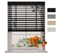 DTCH® Store vénitien Bambou intérieur, Noir, 90 x 130 cm | Lamelles 50mm, bambou durable, protection solaire et visuelle, caisson acier avec couvre-joint, largeurs jusqu'à 250 cm