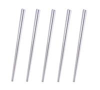 Dtdepth Lot de 5 paires de baguettes carrées en acier inoxydable réutilisables et lavables au lave-vaisselle - Faciles à utiliser et à nettoyer (pas de décoloration)