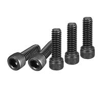 DTGN 1/4-20X3/4" (Dxh) Vis À Tête Cylindrique À Six Pans Creux - Lot De 10 - Idéal Pour Les Fixations De Meubles - Filetage Complet - Acier Au Carbone 12.9 - Tête Ronde, Noires