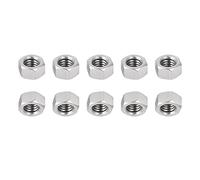 DTGN 3/8-16(UNC) Hex Écrous - Paquet de 10 - Bonne pour Maison Garage Réparation - 304 Inox Acier Hexagonal Écrous - Argenté